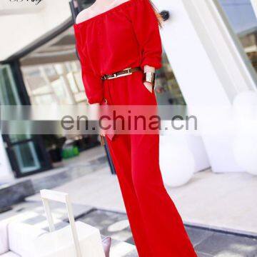 2015 New Comes Hot Sale Trendy off Shoulder Long Sleeve Woomen Jumpsuit photo-2