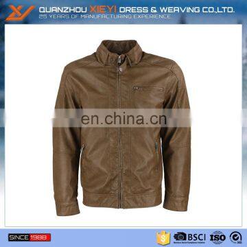 custom men high quality pu leather jacket