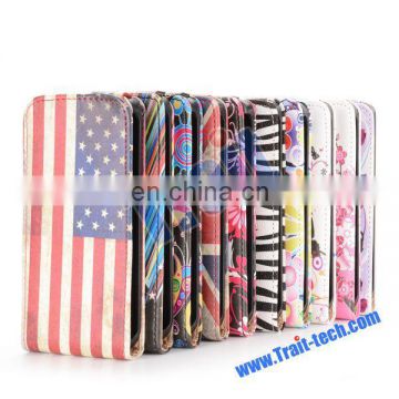 Whole Sale Magnetic Vertical PC+PU Leather Flip Case for HTC One M8 Mini