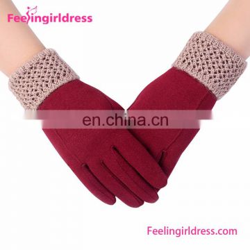 Wholesale Warp Knitted Velvet Gloves Personalized Winter Gloves