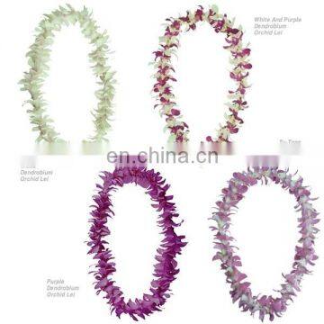 Carnival party cheap hawaii flower necklace lei HAI-0005