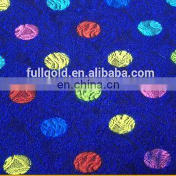 Fashion New design Polyester Knit Stretch Jacquard Printing Dot Fokuro Fabric for Dress in dubai