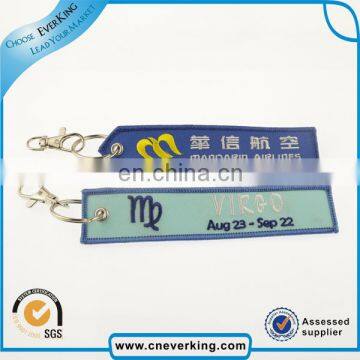 Cheap key ring Blank custom embroidery key rings