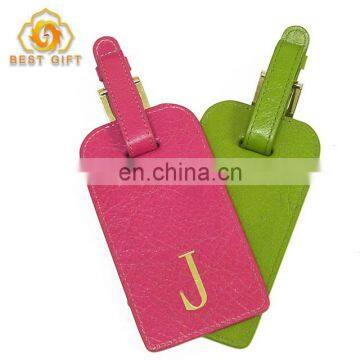 High Quality Wedding Favor Embossed PU Leather Luggage Tags