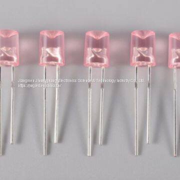 5mm Concave LED Light Pale Pink Short Legs for Christmas Light