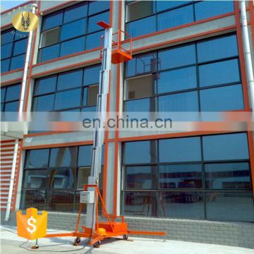 7LSJLI SevenLift aluminum manual 8m 10m mobile single mast mini hydraulic platform lifter