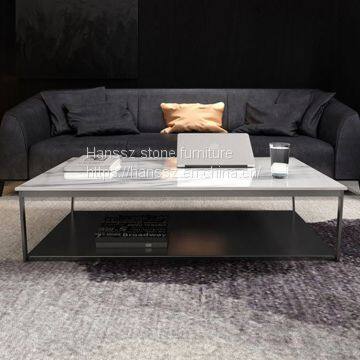 High Quality Rectangular Calacutta White Table Top Wholesale Restaurant Furniture photo-2