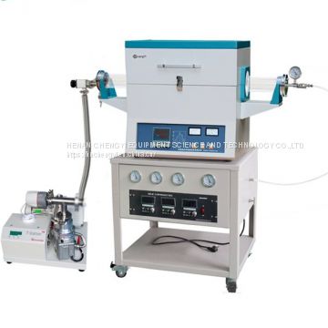 CHY-T1250A-3Z4C Laboratory 1200 degree CVD Furnace with O.D50*1000mm Quartz Tube