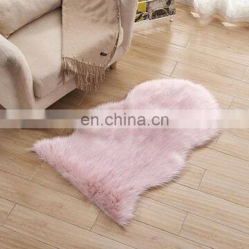 Luxury Home Decorative Long Pile Faux Fur Sheepskin Nature Shape Rug Carpet photo-3