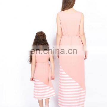 2019 New Mommy and Daughter Dress Latest Family Matching Clothing Long Stripe Dresses (this Link for WOMAN) photo-2