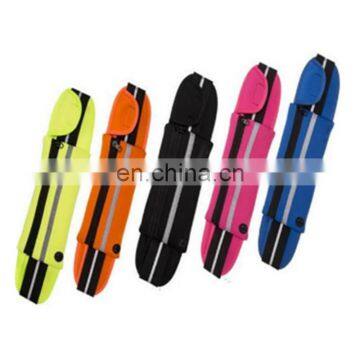 reflective hydration led running belt with earphone hole