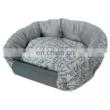 Multi Size Washable Pet Bed PP Cotton Cozy Pet Dog Bed with Printed Pattern