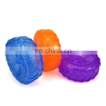 new arrival best selling tire shaped roll  squeaky dog toy