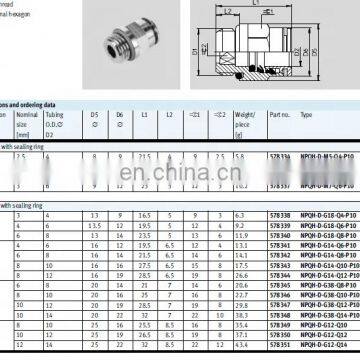 Germany Push in Connectir Fittings NPQH-L-G14-Q12-P10 578286 photo-6