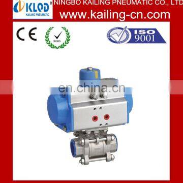 pneumatic actuator / solenoid ball valve / Pneumatic Stainless Steel Ball Valve