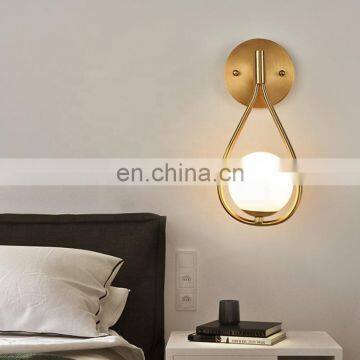 Современный роскошный медный настенный светильник, креативные стеклянные настенные бра,  photo-2