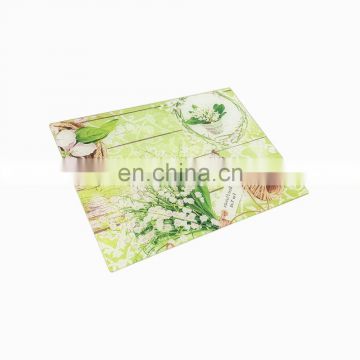 Flower Design Tempered Glass Kitchen Chopping Cutting Boards