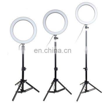 Portable Dimmable Lighting Changeable Beauty Makeup Selfie Video Cell Phone LED 14 inch Ring Light 2M Tripod Stand