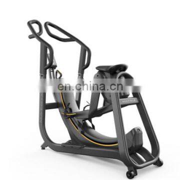 Curved glide elliptical trainer high leg lifts gym use machine