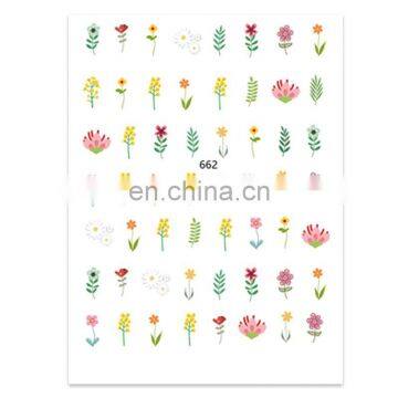JOYFUL 661-667 Hipster Dried Flower Cute Flowers Blooming Gradient UV Nail Decals Nail Beauty Sticker photo-3