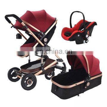 Baby stroller 3 in 1 manufacture, strollers trihple stroller carrinho duplo bebe baby trolley pram buggy for kid