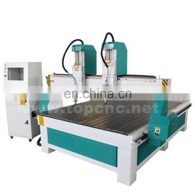 CE Standard 1325 Double Spindles Wood CNC Router 4 Axes CNC Milling Machine For Timber