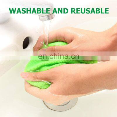 Extendable Wash Car Brushes With Extendable Handle and Washable Reusable Cloth Pad Head Car Wash Brush 360 Rotating
