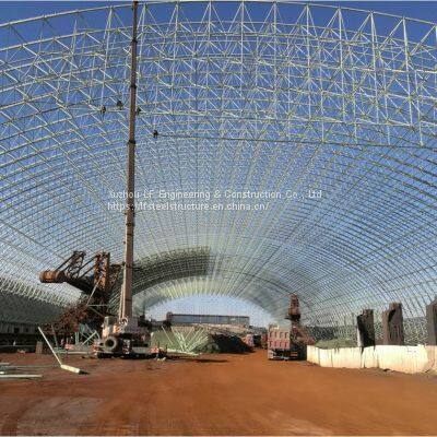 LF Steel Structure Barrel Roof Design Space Frame Shed Arch Coal Storage photo-3
