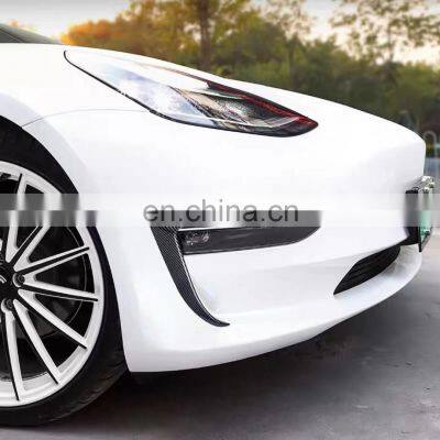 Used For Tesla Model 3 Style Carbon Fiber Front Bumper Trim for New Tesla Model 3 Auto Accessories photo-5