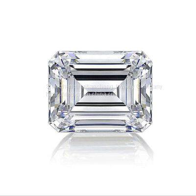 Wholesale Moissanite Big Size Emerald Cut White Moissanite Stones Jewellry Making DIY Accessories