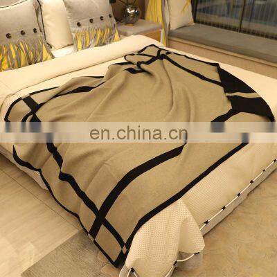 Wholesale Custom Cashmere Blankets Wool Merino Luxury Throw Blanket