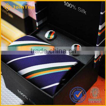 New Design Wholesale 100% Silk Necktie Sets Custom Gift Box Set