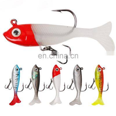 Hot Selling T Tail Road Sub Lead Fish Soft Bait Mandarin Fish Bass Bait Sea Fishing Fresh Water Road Sub Bait