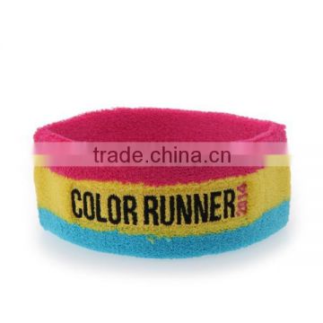 Custom colored head sweatbands