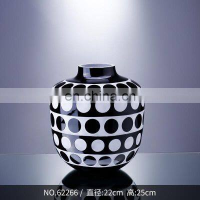 China Custom Different Size Antique Porcelain Flowers Jar Rustic Ball Glass Vase photo-3
