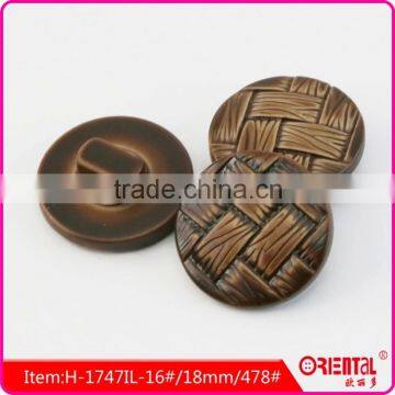 Imitation Leather Plastic Coat Button in Brown photo-4