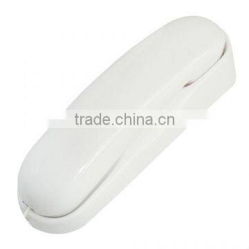 White color corded line mini telephone