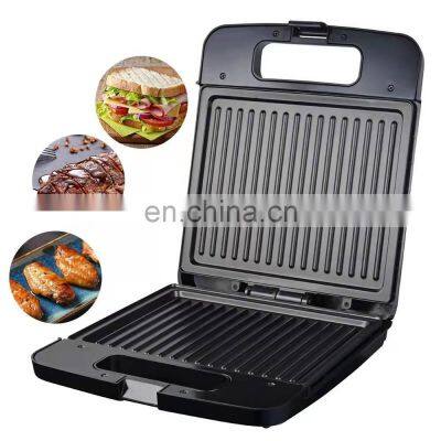 Compact Design Non Stick Surface BBQ Steak Panini Electric Waffle Maker Sandwich Panel Machine