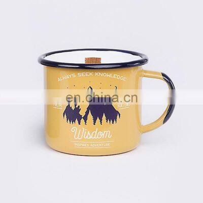 Customized Logo Printing Steel Metal Enamel Espresso Cup for Restaurant photo-3