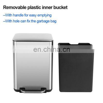 New Fashion Home Basic 12 Liters Metal Trash Can Compactor Hanging Kitchen Trash Can for Household Office photo-4