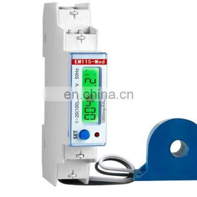 EM115-Mod 120/230V 100A single phase electric digital kwh energy  meter