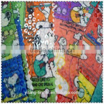 Dog Printed Sequin Fabric photo-6