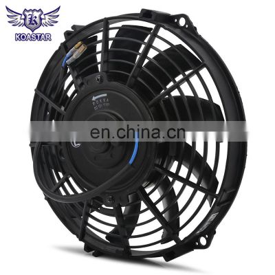 Universal 10 S-Blades 4.5AMP Draw 1730 CFM 2250 RPM 9'' 10'' 12'' Push/Pull Electric Car Radiator Cooling Slim Fan 12V 80W