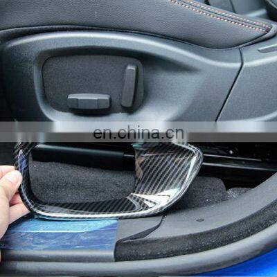 2Pcs Carbon Fiber Style Seat Adjustment Frame Decoration Cover Trim For Jaguar XF XE F-Pace X761 Car Accessories photo-5