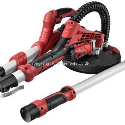 Portable 225mm Long Handle Telescopic Foldable Electric Drywall Putty Wall Sanding Machine Drywall Sander With LED Light