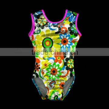 Colourful child printed lycla leotard