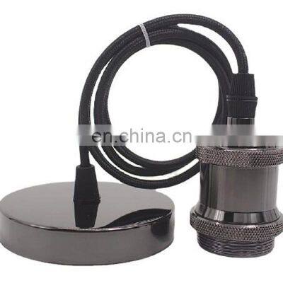 Retro Chandelier Hanging Wire Hanging Aluminum Lamp Head E27 Large Screw Lamp Holder photo-5
