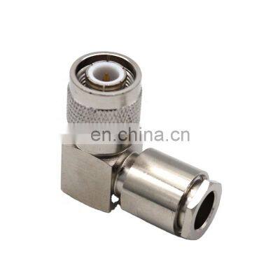 RF Coxia Connector TNC Right Angle Plug Male Clamp For RG213 RG214 RG216 RG8 Cable Connectors