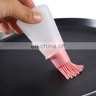 Barbecue Oil Brush Oil Dispenser With Brush High Temperature Resistant Silicone Oil Bottle With Brush Kitchen Baking Gadgets photo-5