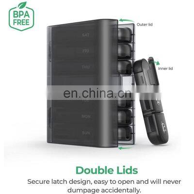 21 Grids Pill Box 7 Days Medicine Box Weekly Pill Case Medicine Tablet Dispenser Organizer Splitters Storage Organizer Container photo-3